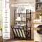 Black Rustic Brown Laundry Hamper with Tilt Out Basket Shelves and Laundry Bag